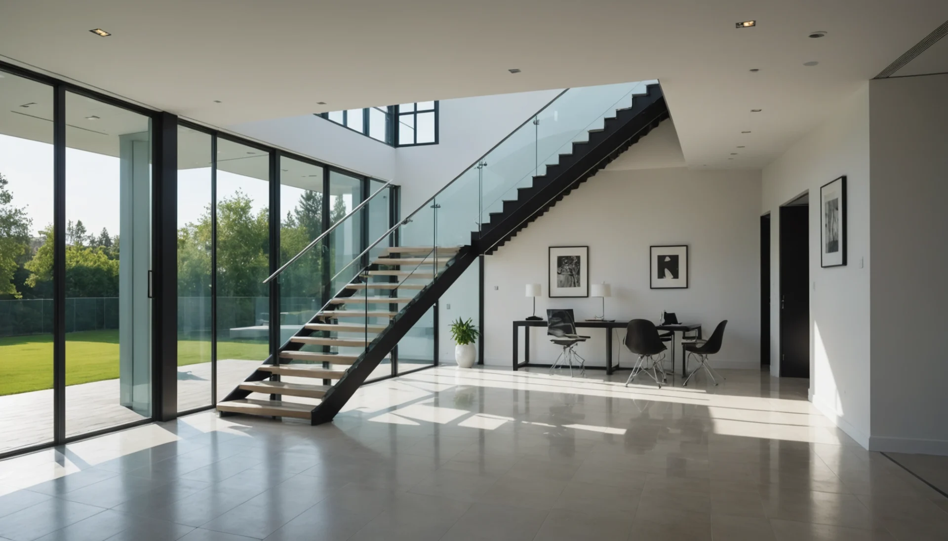 garde-corps escalier intérieur moderne