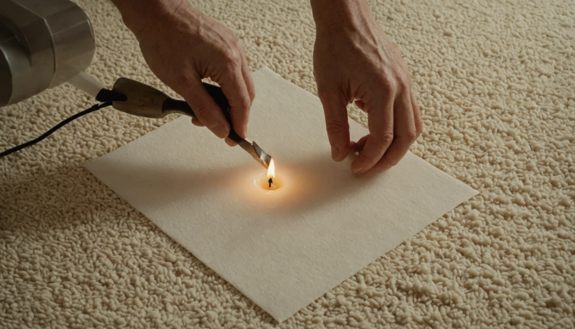 enlever la cire d'un tapis