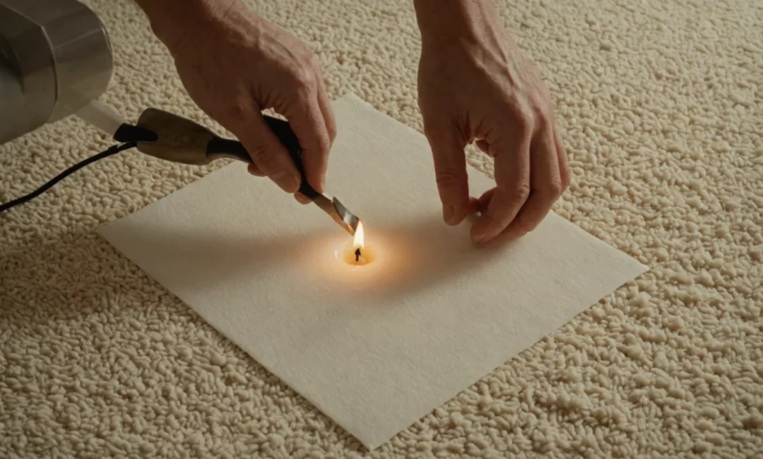 enlever la cire d'un tapis